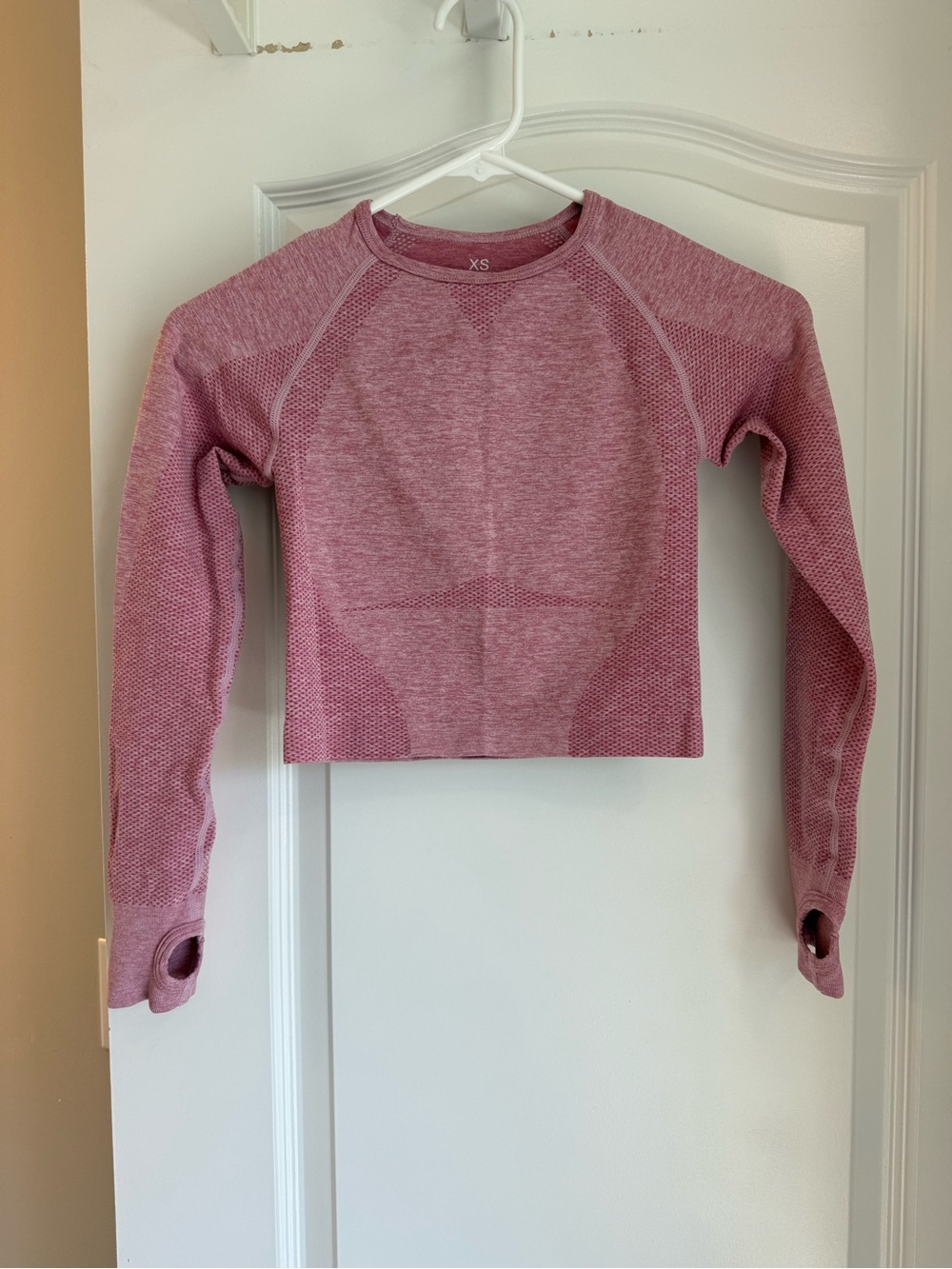 NVGTN Mauve-Pink Seamless Long Sleeve Crop Top